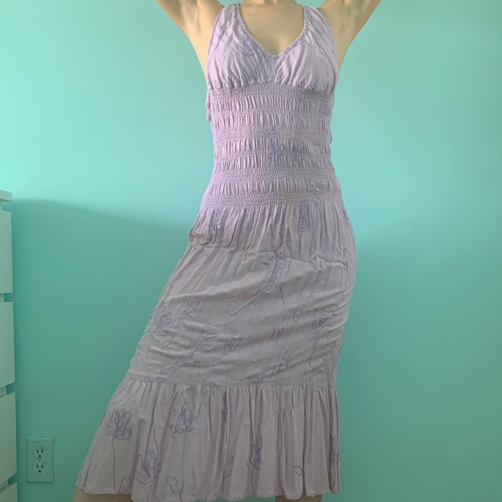 Lavender summer beach dress - M